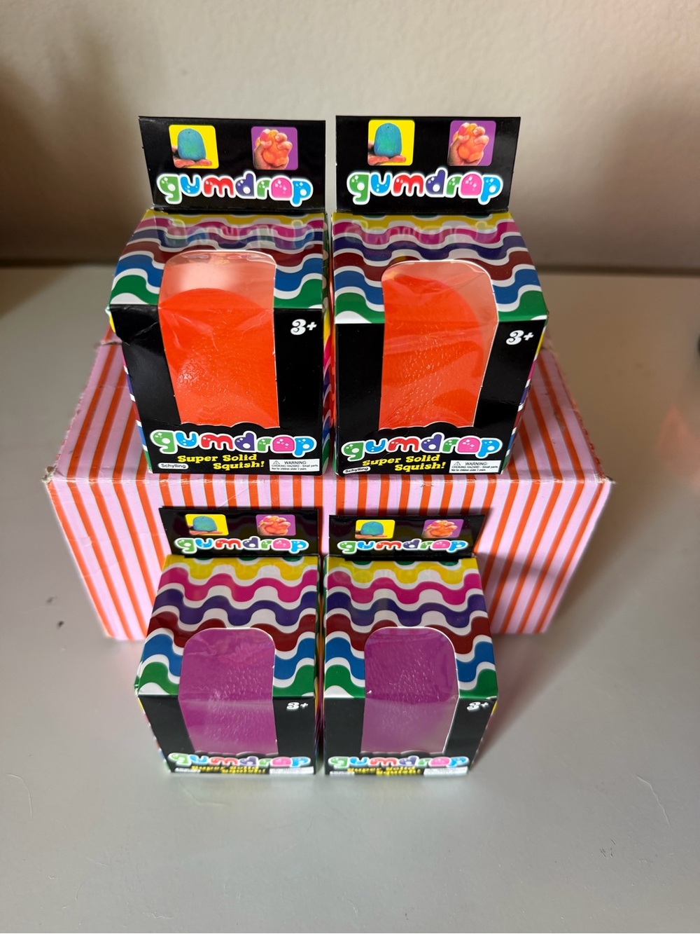 💜🧡💜Super Solid Squish Orange & Purple (Pack of 4)💜🎃💜